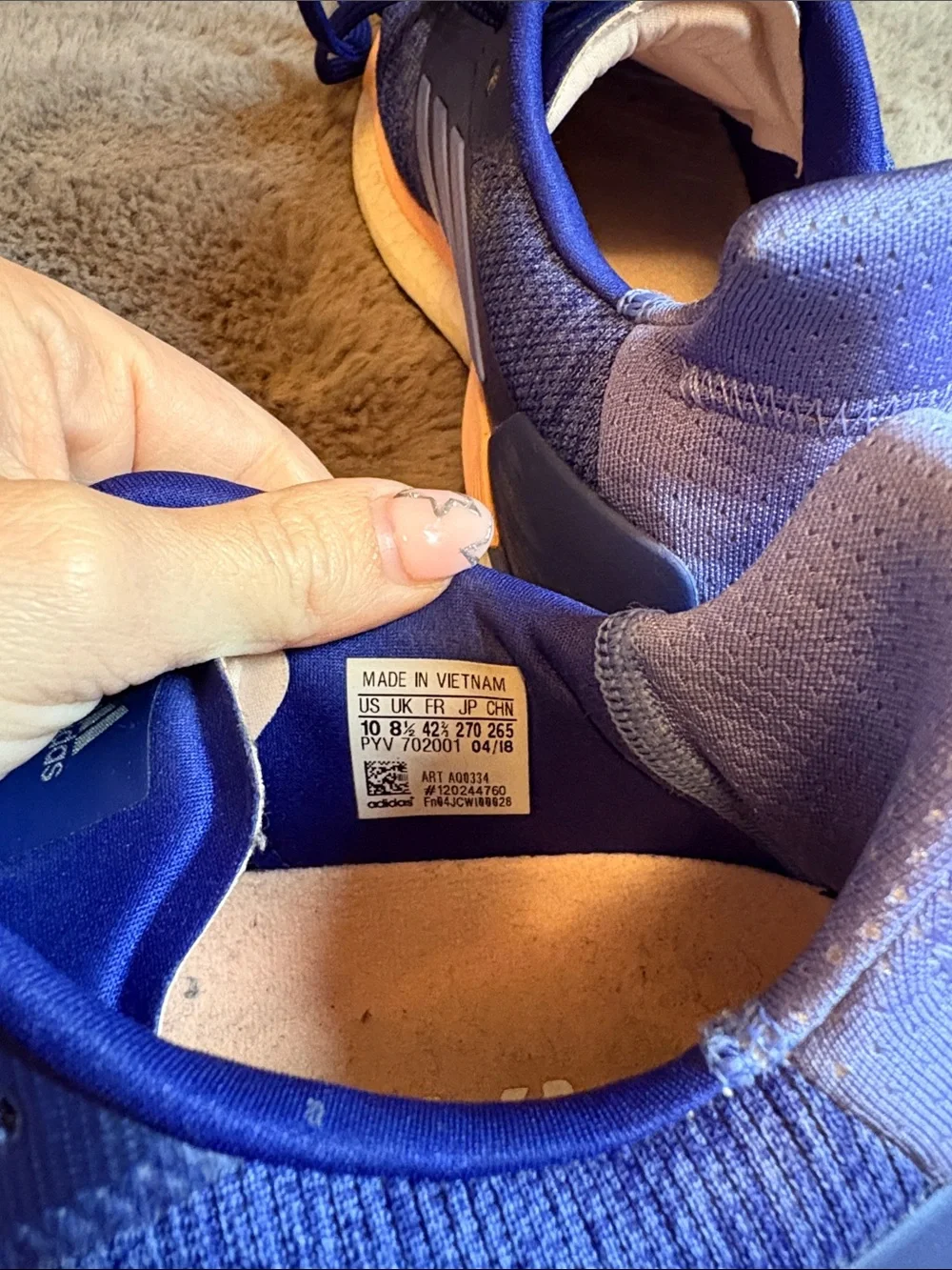 adidas Women’s Purple Ultraboosts Size 10
